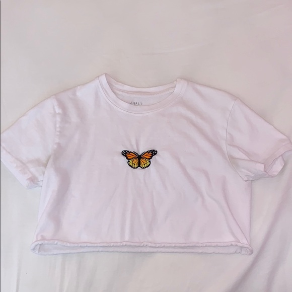 Cropped Brandy Butterfly Top - Picture 2 of 4